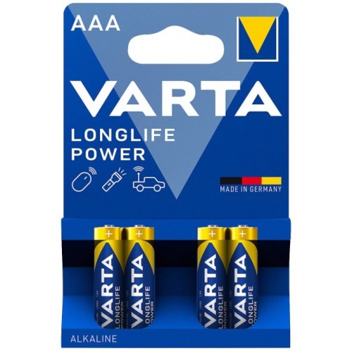 Varta, baterii alcalina LongLife Power AAA - set 4 buc