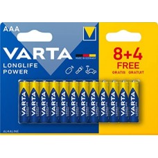 Varta, baterii alcalina LongLife Power AAA - set 12 buc