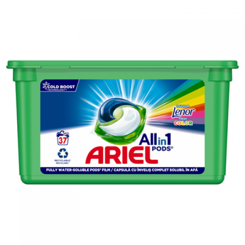 Detergent Capsule Ariel, 37 Spalari, All in One PODS Touch of Lenor