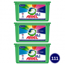 Detergent Capsule Ariel - Pachet 111 Spalari, All in One PODS Color (3 x 37 buc)