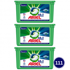 Detergent Capsule Ariel - Pachet 111 Spalari, All in One PODS Mountain Spring (3 x 37 buc)