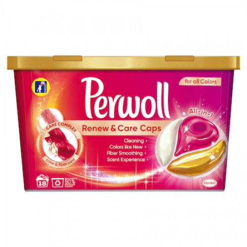 Detergent capsule Perwoll, 18 spalari, Color Renew & Care