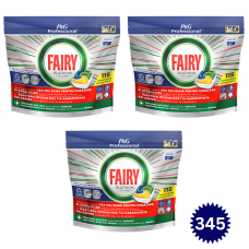 Detergent capsule Fairy - Pachet Professional Platinum 345 buc, parfum de lamaie, pentru masina de spalat vase (3 x 115 buc)