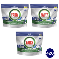 Detergent capsule Fairy - Pachet Professional Original 420 buc, pentru masina de spalat vase (3 x 140 buc)