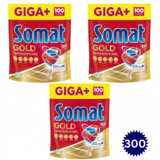 Detergent capsule Somat - Gold Pachet 300 buc, tablete pentru masina de spalat vase (3 x 100 buc)