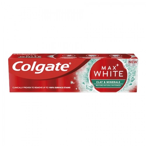 Pasta de dinti - Colgate Max White Clay & Minerals pentru albire, 75 ml