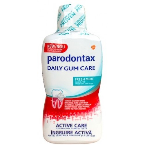 Apa de gura - Parodontax Daily Gum Care Fresh Mint, fara alcool, 500 ml
