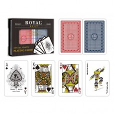 Carti Royal - Set 2 pachete de carti de joc din plastic (Poker, Canasta)