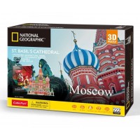 Puzzle 3D CubicFun: Moscova - Catedrala Sf. Vasile, 224 de piese si brosura National Geographic