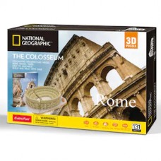 Puzzle 3D CubicFun: Roma - Colosseum, 131 de piese si brosura National Geographic