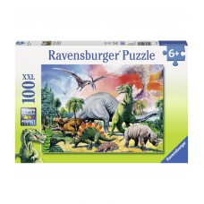 Puzzle Ravensburger - Printre dinozauri, 100 piese